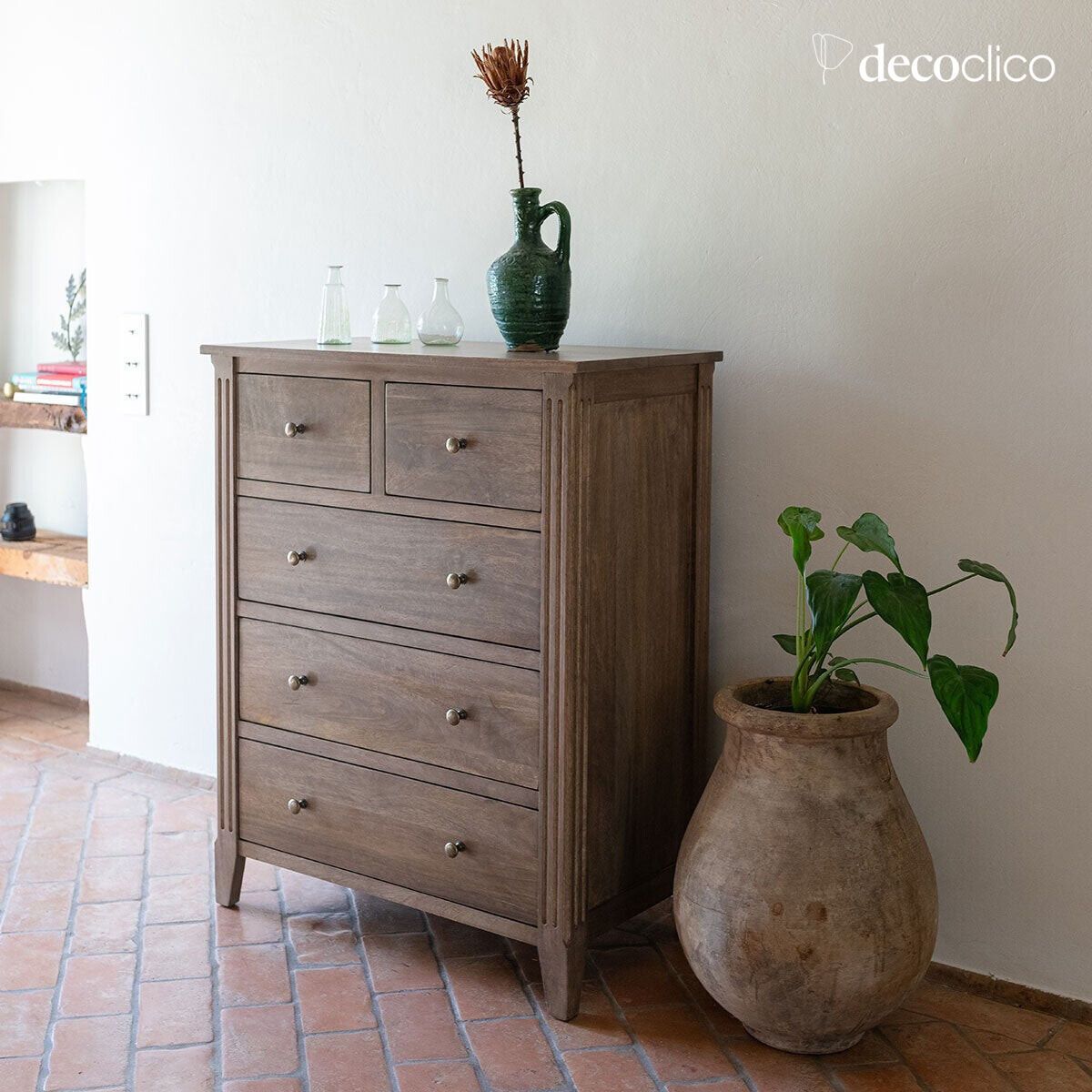 Commode 5 tiroirs en manguier