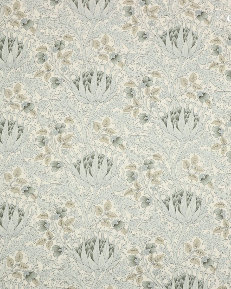 Coussin en popeline de coton 50x50 Artichokes Pure dove