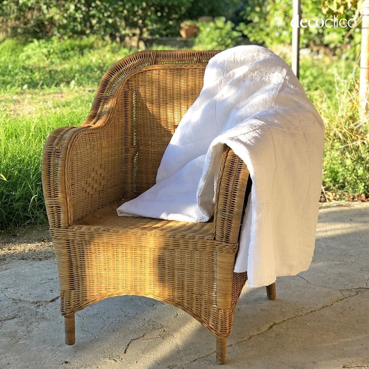 Couvre-lit en lin lavé blanc doublure en percale de coton lavé Oslo