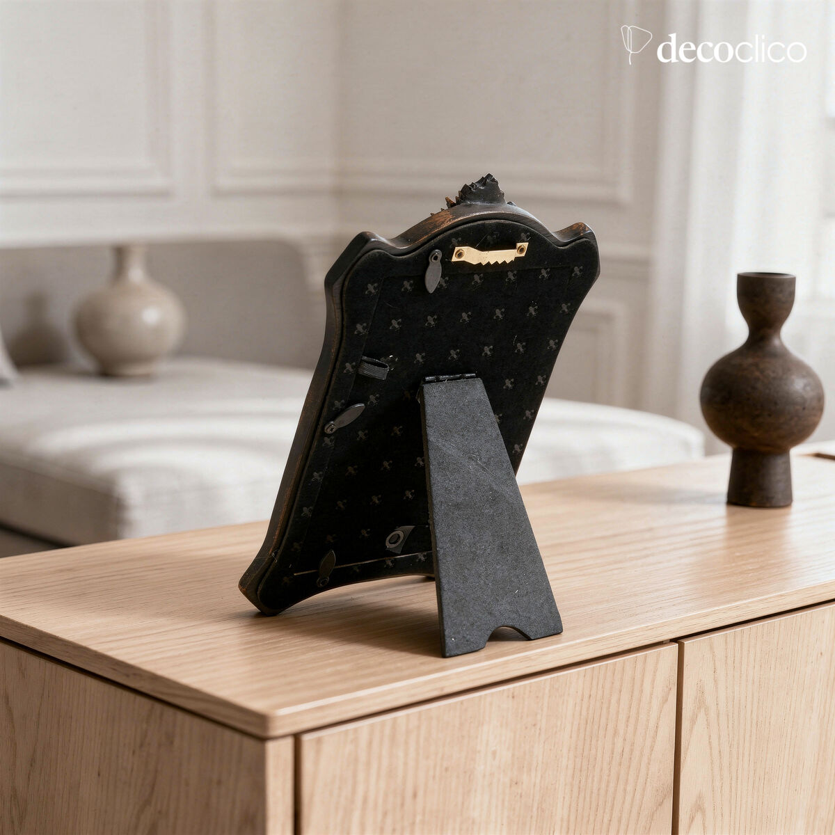 Lot de 2 cadres rectangulaires à poser contour charbon mat et doré Kim