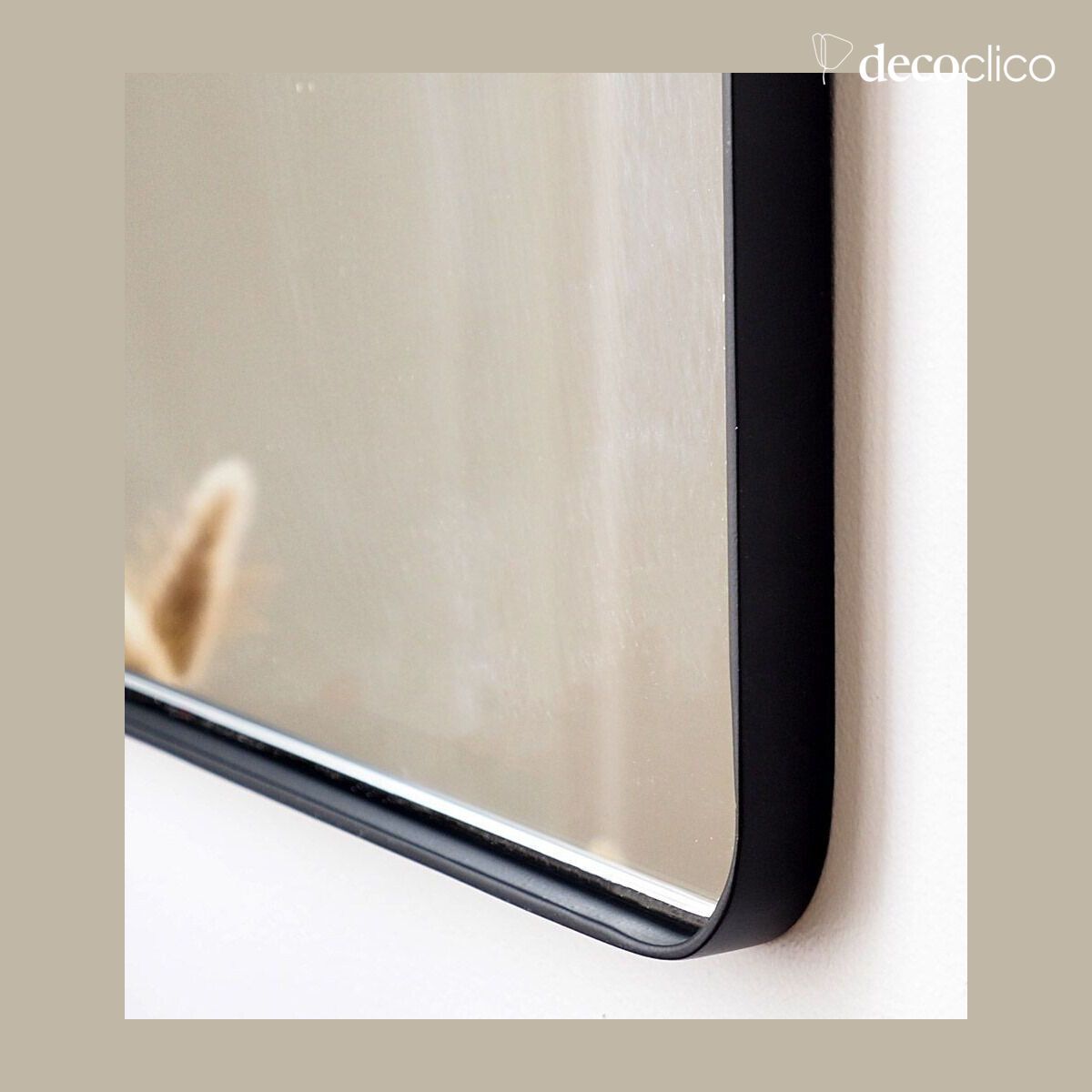 Miroir rectangulaire en laiton noir 58 x 40 cm