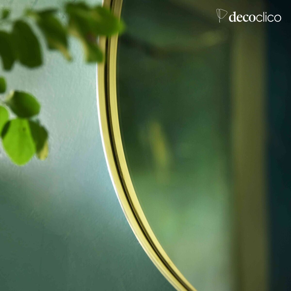 Miroir rond en laiton argenté 100 cm Murat