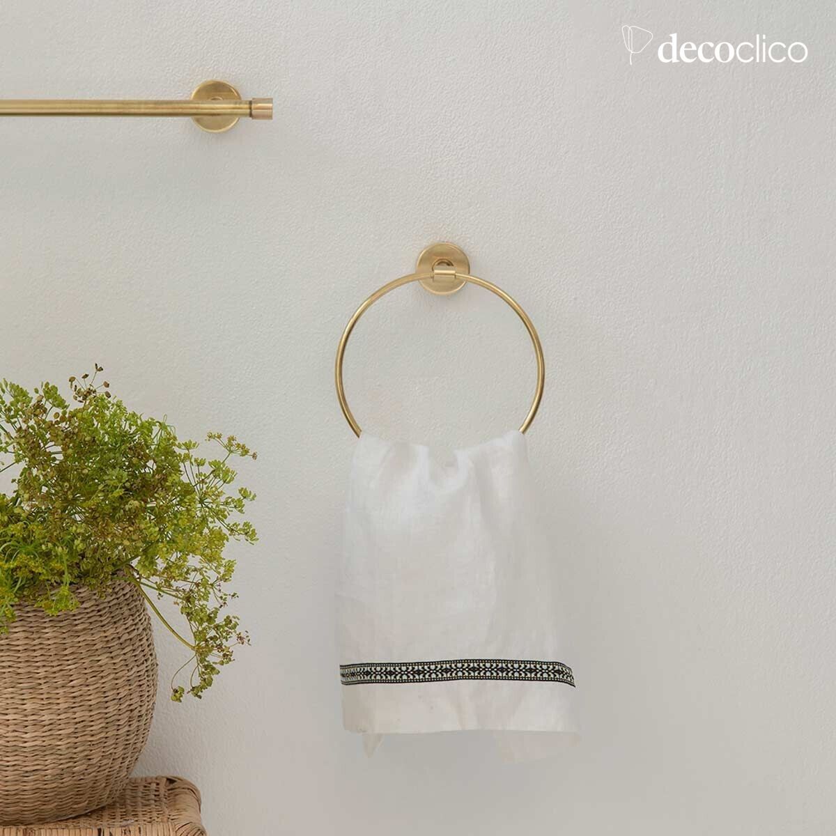 Porte serviette rond en laiton Vito