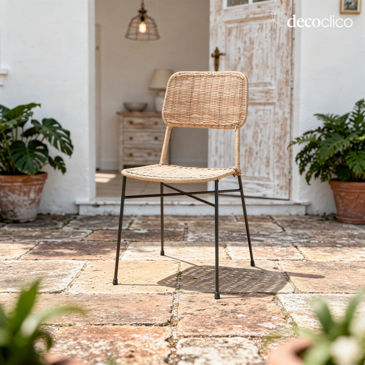 Set de 2 chaises en rotin tressé Aout