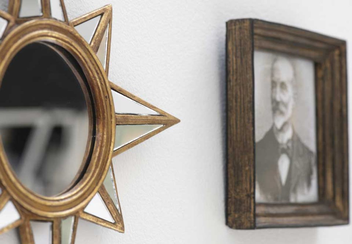 Miroir convexe coquillages argentés - Miroirs Luminaires et miroirs