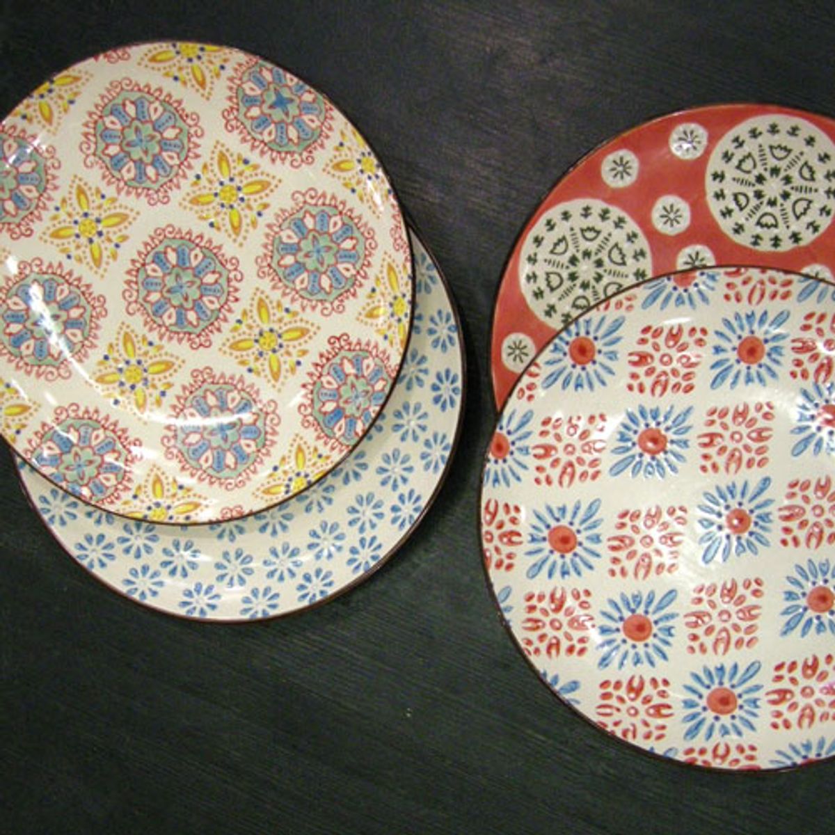 Set de 4 assiettes en céramique Bohemian Chehoma - 20cm