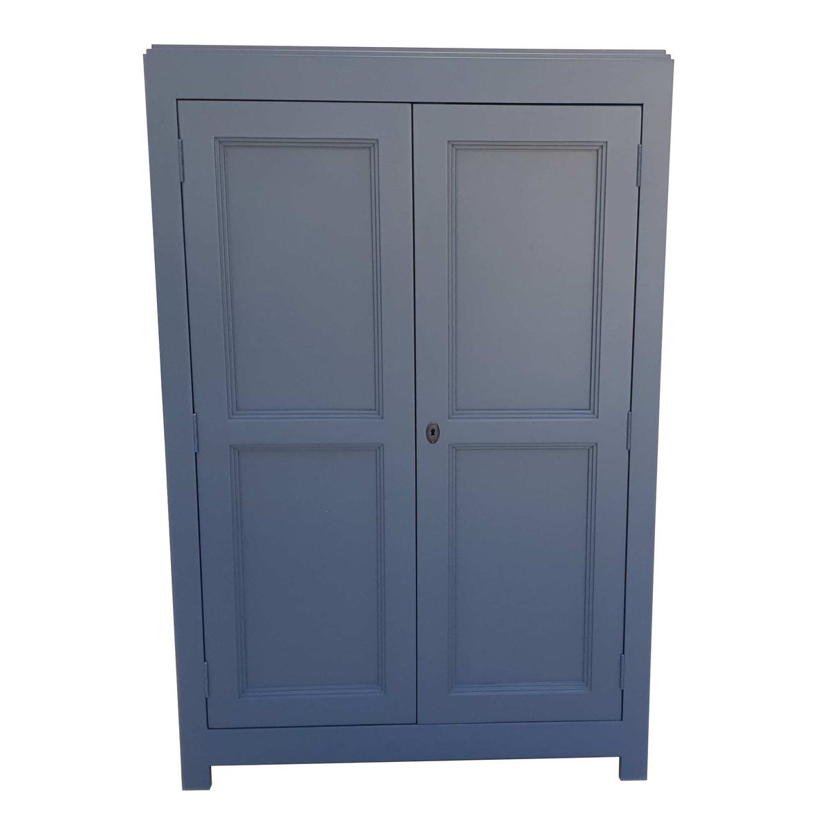 Armoire parisienne 2 portes en bois foncé - 5 étagères, 1 tiroir et 1  penderie — AXS Design