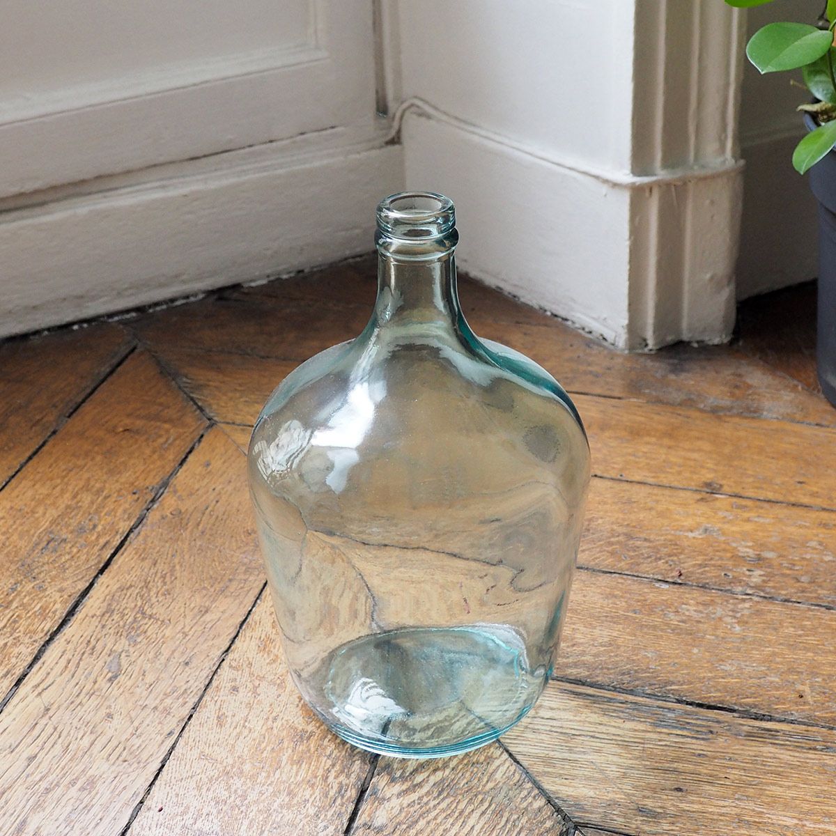 Bonbonne en verre dépoli forme bouteille 31 x 18 cm Soline – Decoclico