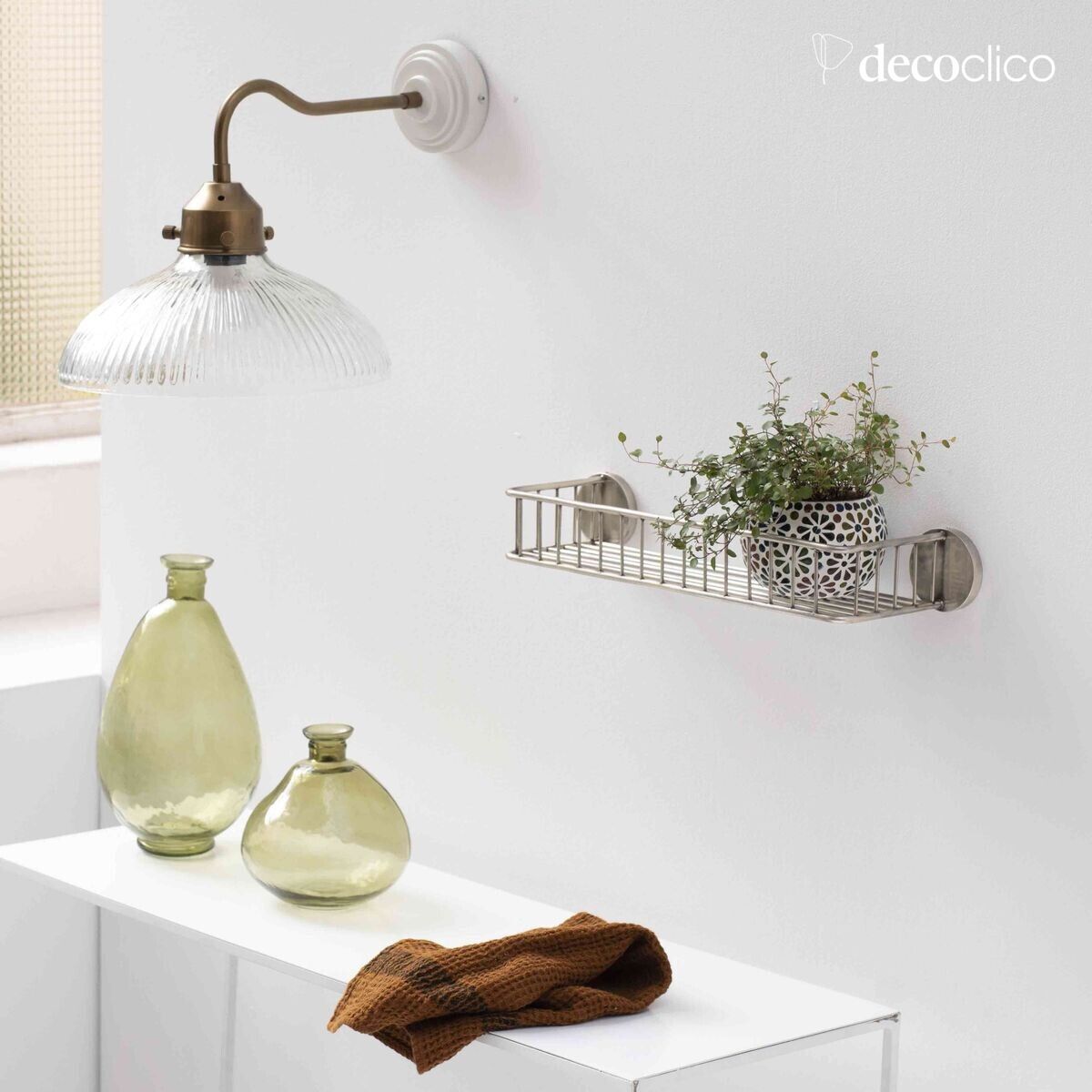 Bathroom shelf in silver-plated brass Chaumont