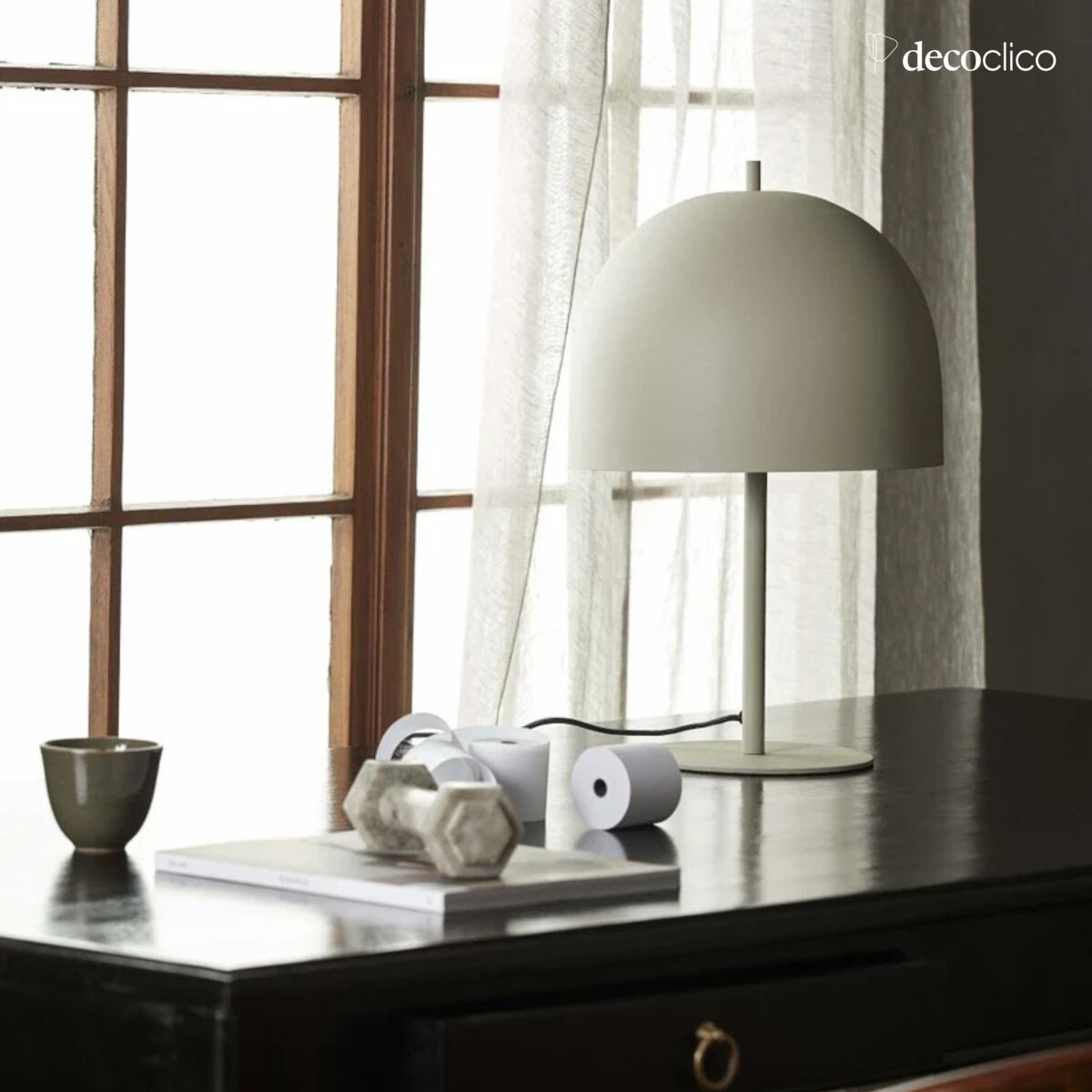 Beige matte metal lamp Glow