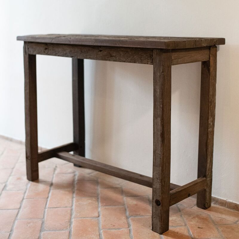 Dark recycled wood console Vermont