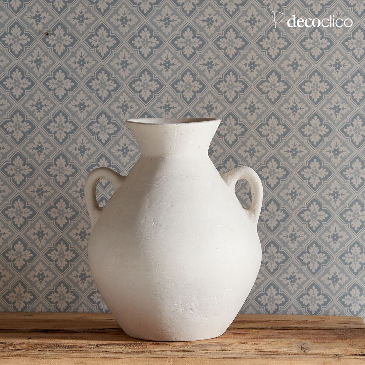 Decorative amphora vase in handmade papier-mâché Pia