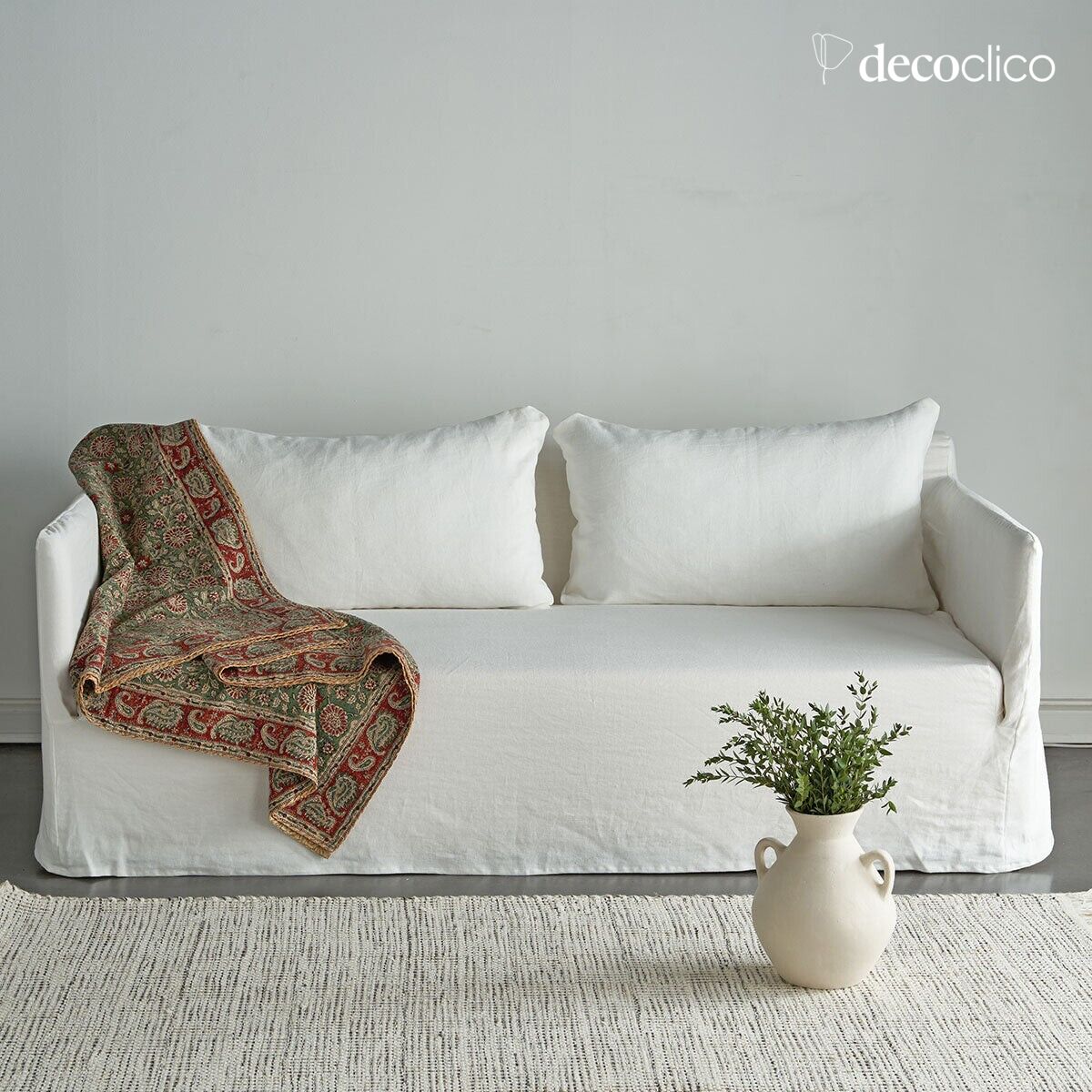 Decorative amphora vase in handmade papier-mâché Pia