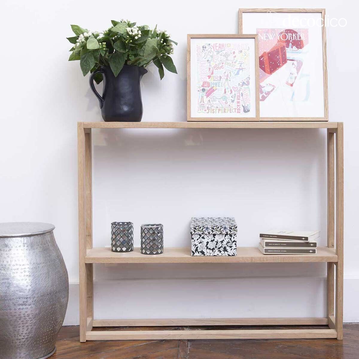 Double-level console in FSC natural oak Mood