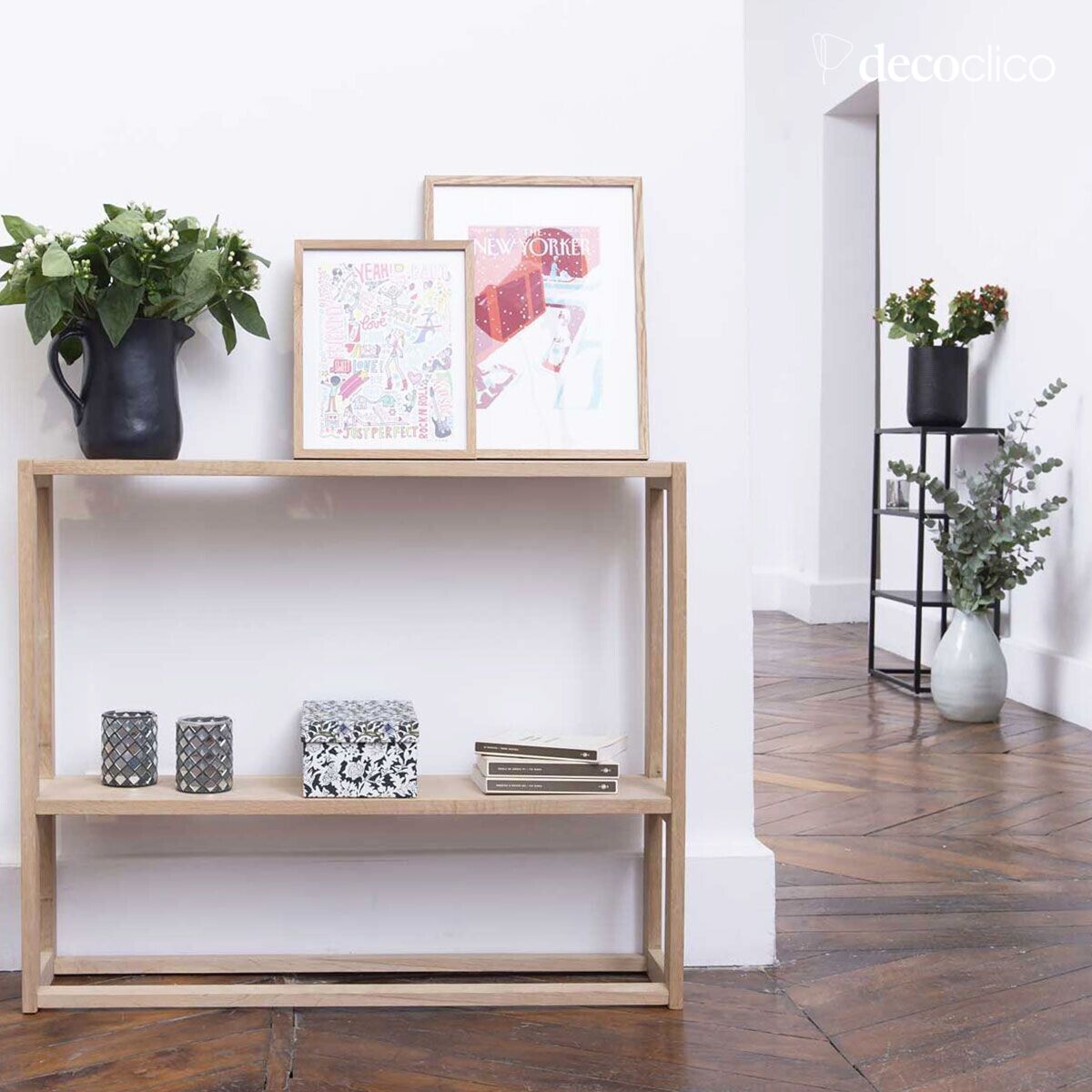 Double-level console in FSC natural oak Mood