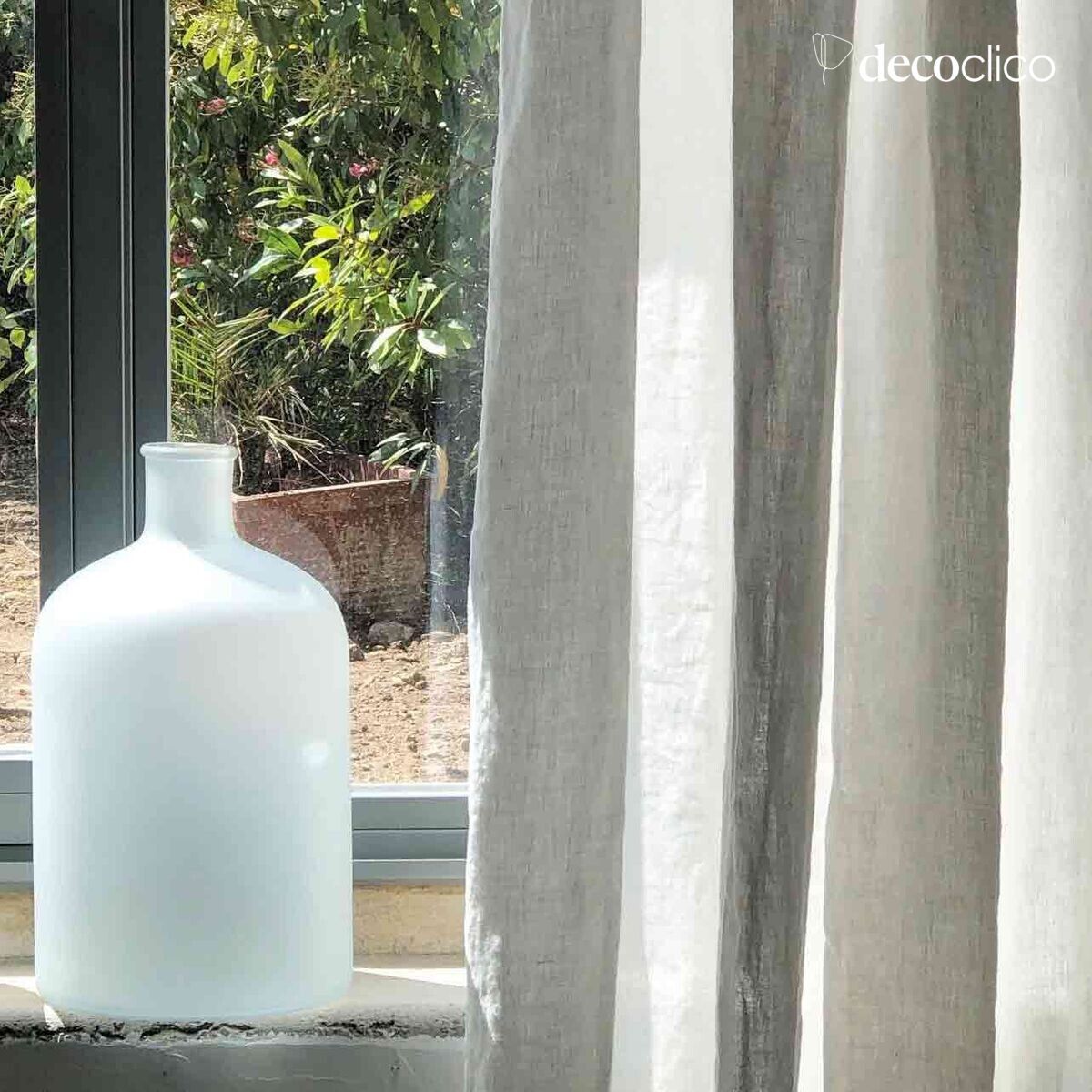 Frosted glass tank in the shape of a bottle, 31 x 18 cm Soline