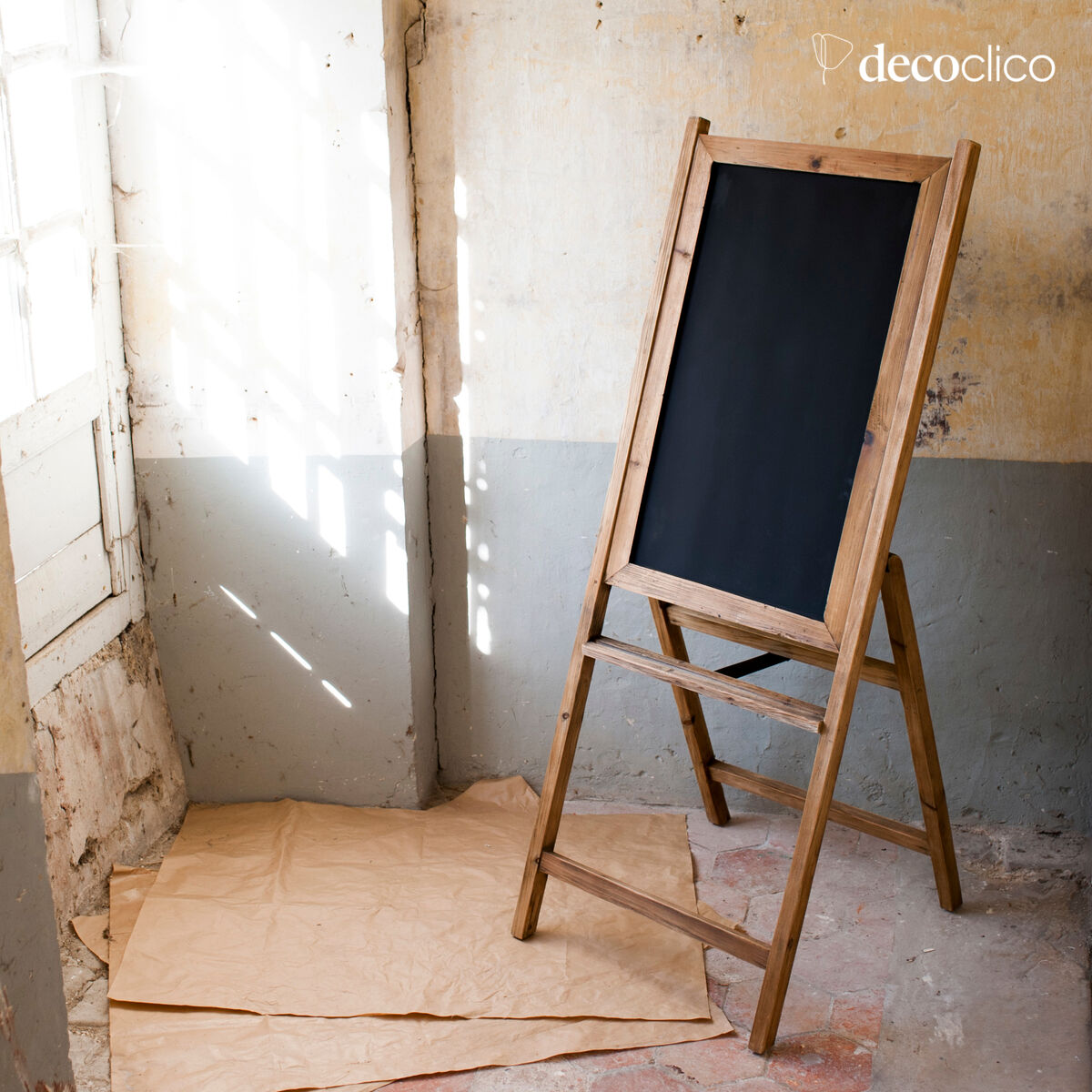 Large blackboard in wood Léon