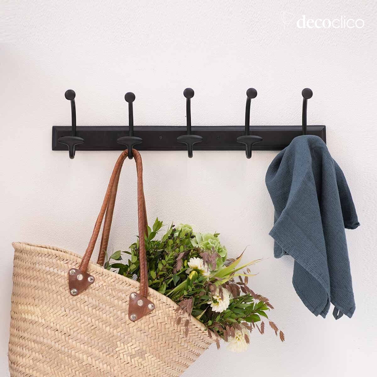 Matt black metal coat rack - GM