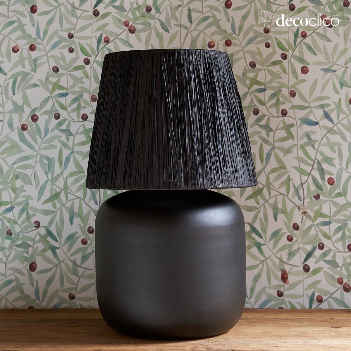 Matt black metal lamp base