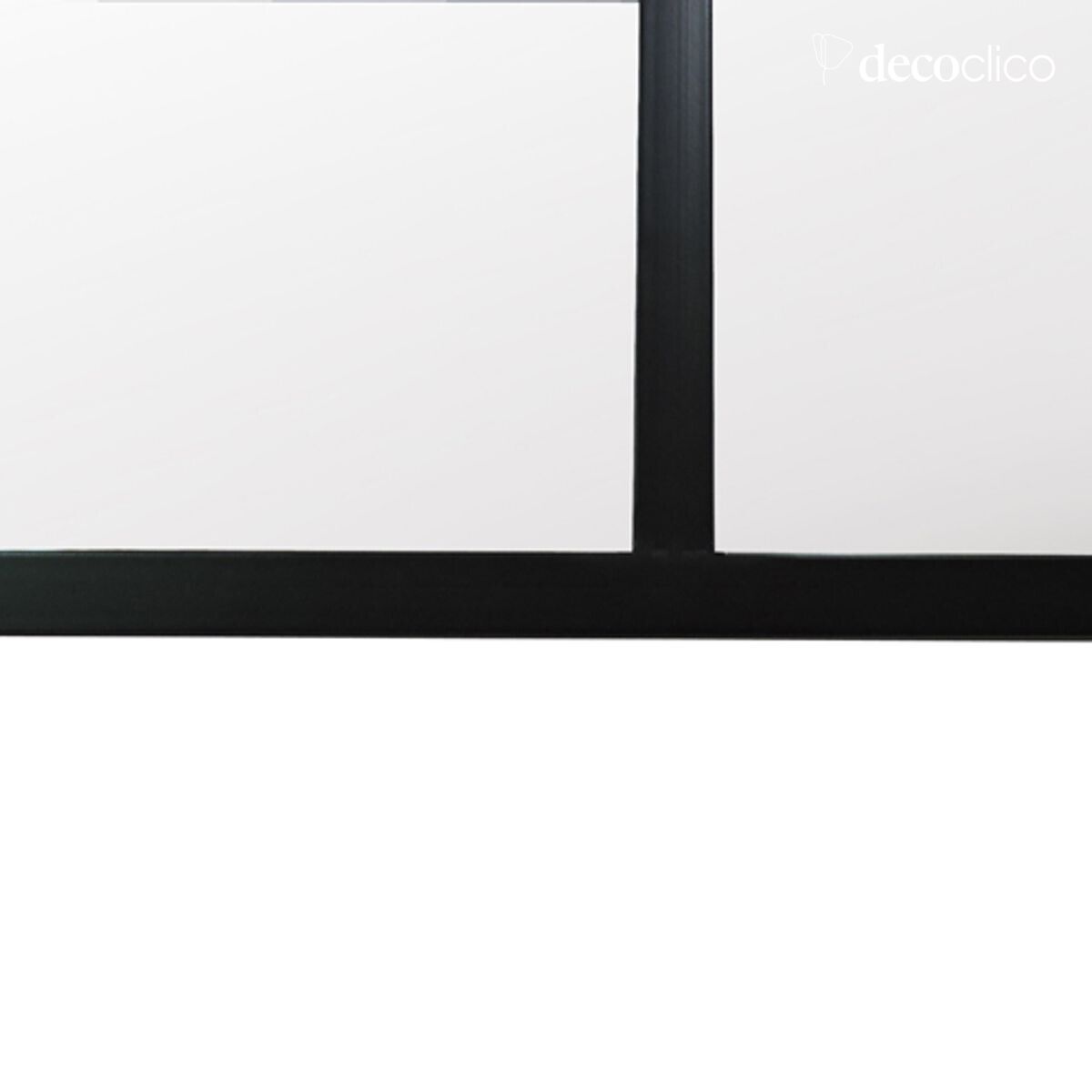 Mirror glass roof rectangular black metal studio 90 x 60 cm  Bricklane