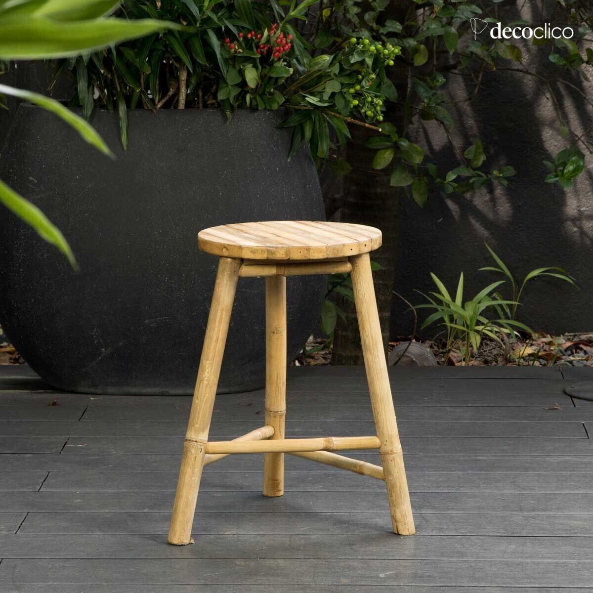 Natural bamboo tripod stool Taman