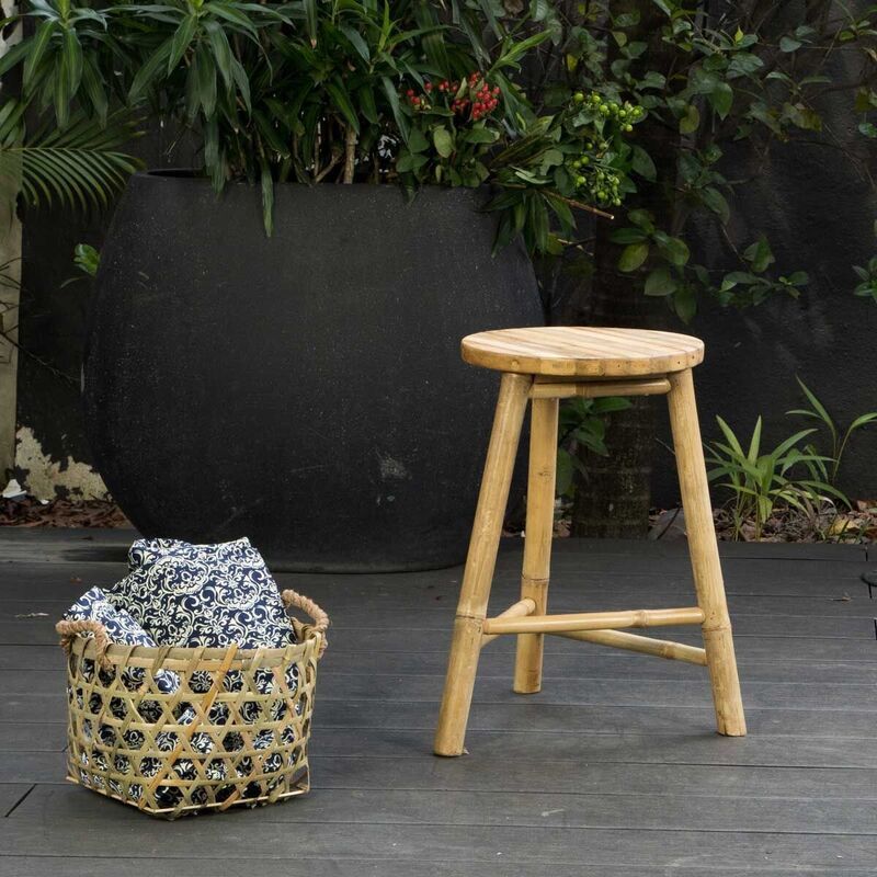 Natural bamboo tripod stool Taman