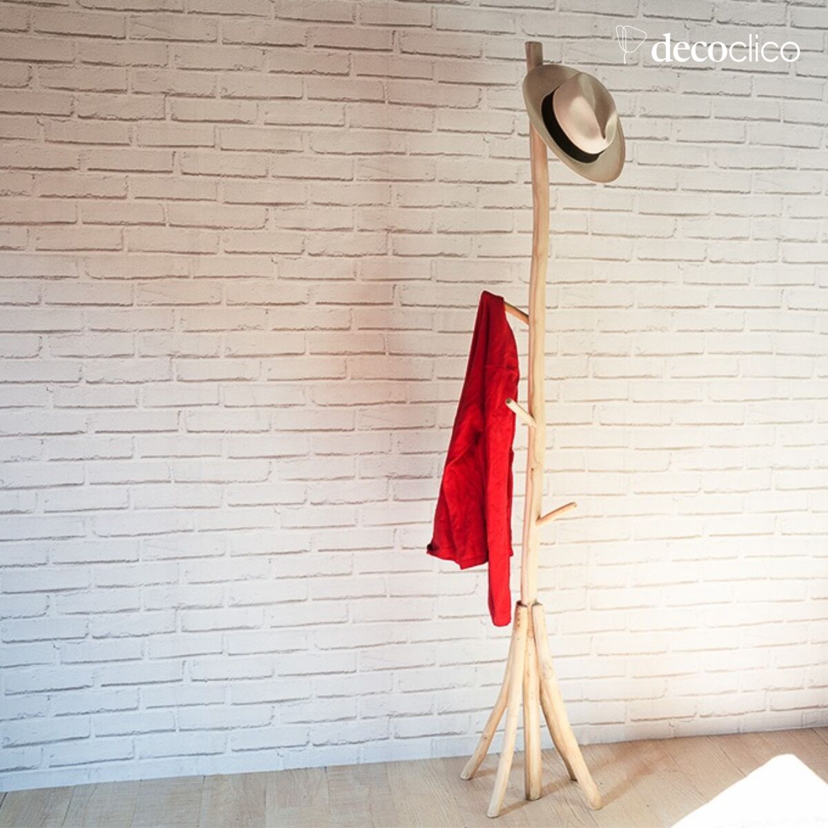 Natural teak coat rack Arly