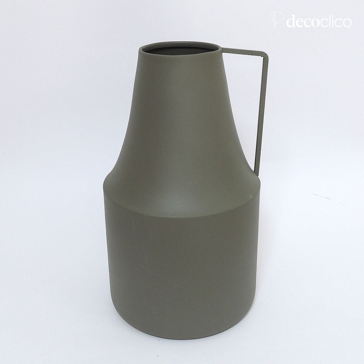 Olive green metal milk jug H38 cm  Tosca