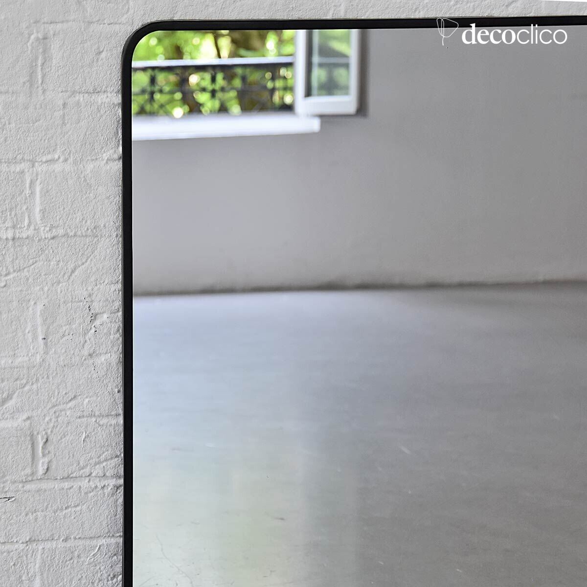 Rectangular black metal mirror 85 x 75 cm  Uptown