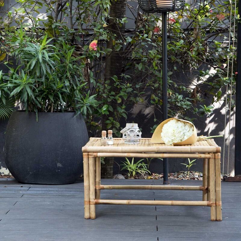 Rectangular coffee table in natural bamboo Taman