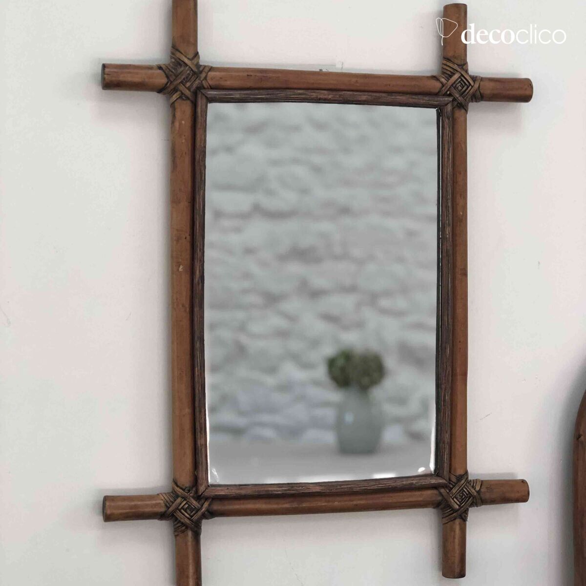 Rectangular rattan mirror 59 x 44 cm  Marcel