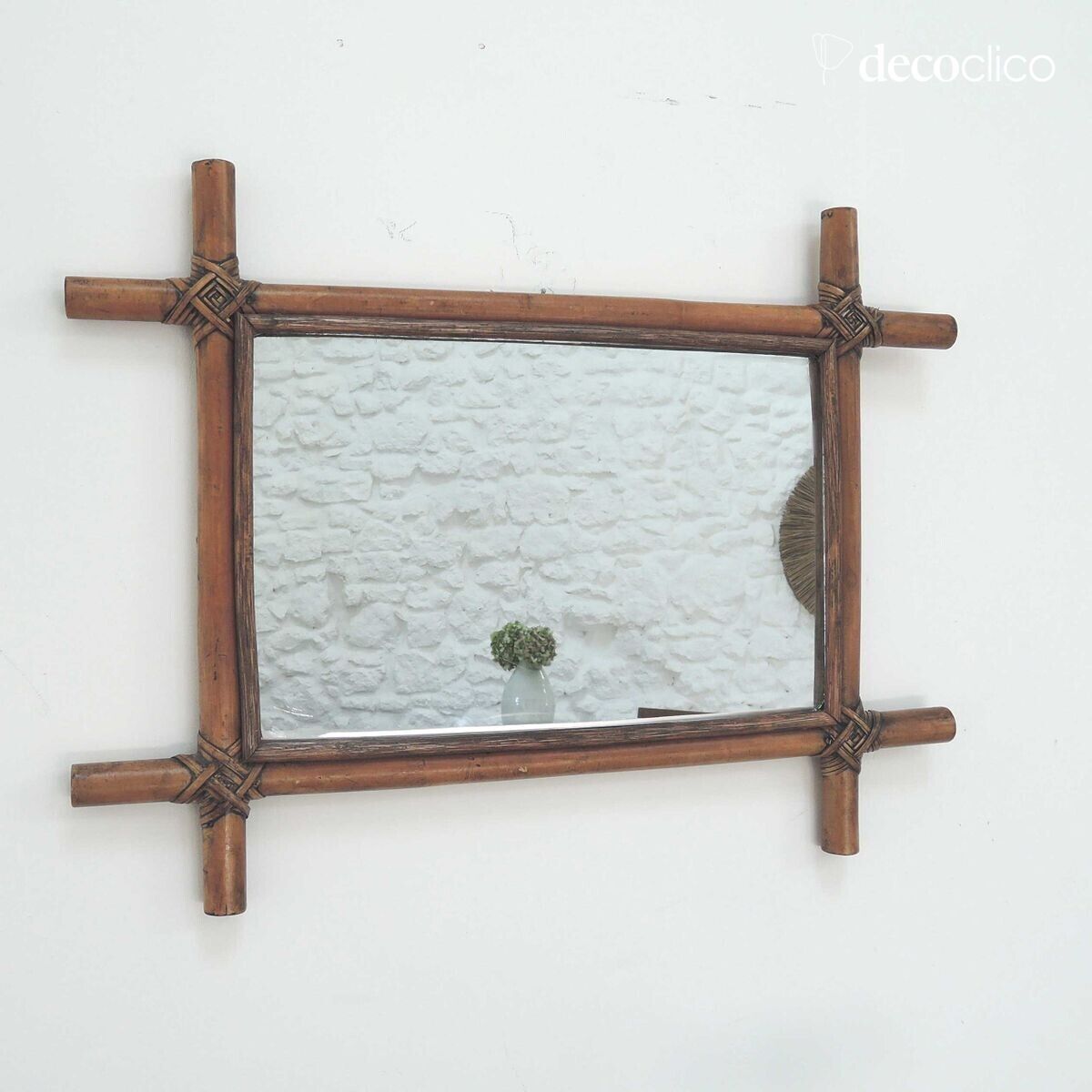 Rectangular rattan mirror 59 x 44 cm  Marcel