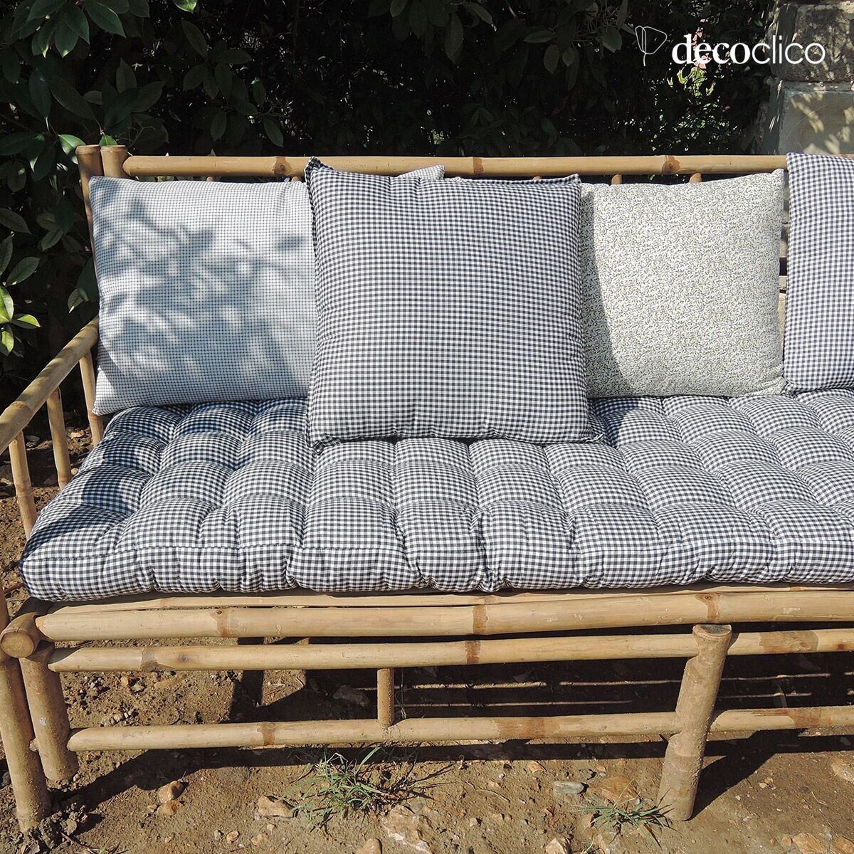 Printed gingham cotton groundsheet 60 x 170 cm Romy