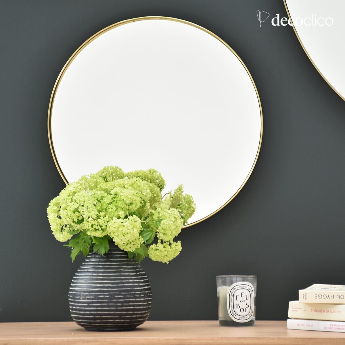 Round brass mirror 40 cm Murat