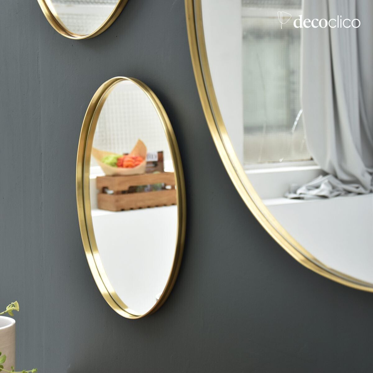 Round brass mirror 80 cm  Murat