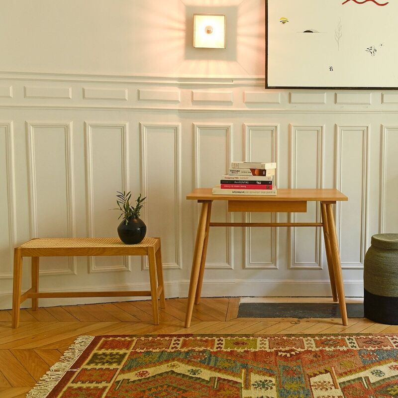 Scandinavian style oak desk with 1 drawer Bloom