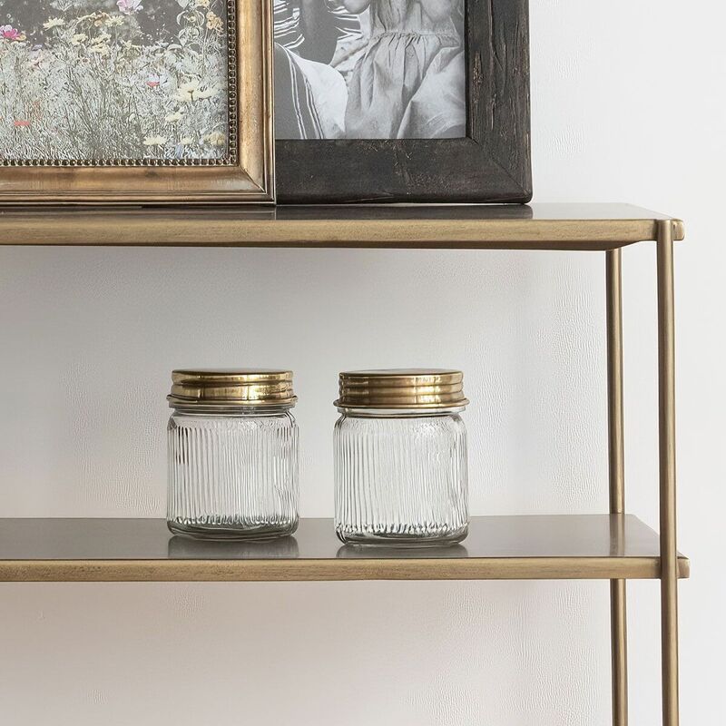 Set of 2 glass and gilt-brass jars Chaumont