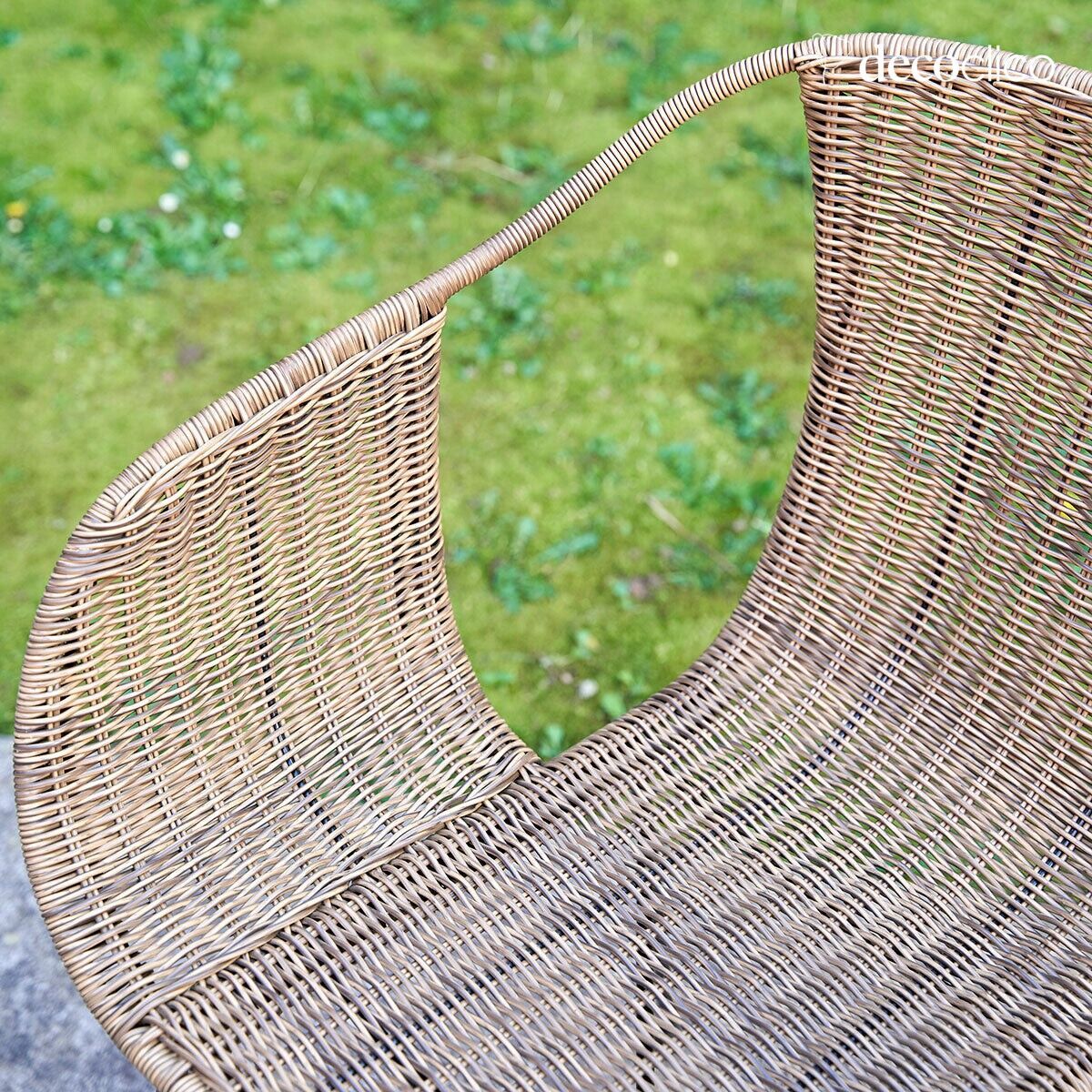 Set of 2 indoor/outdoor armchairs in woven resin