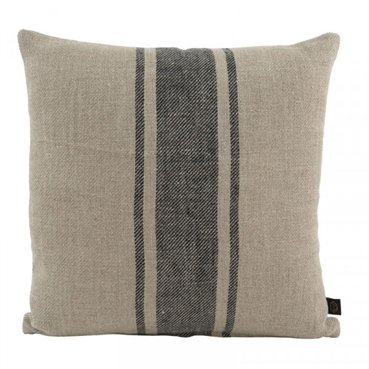 Washed linen cushion cover 45x45 cm Tizza Noir