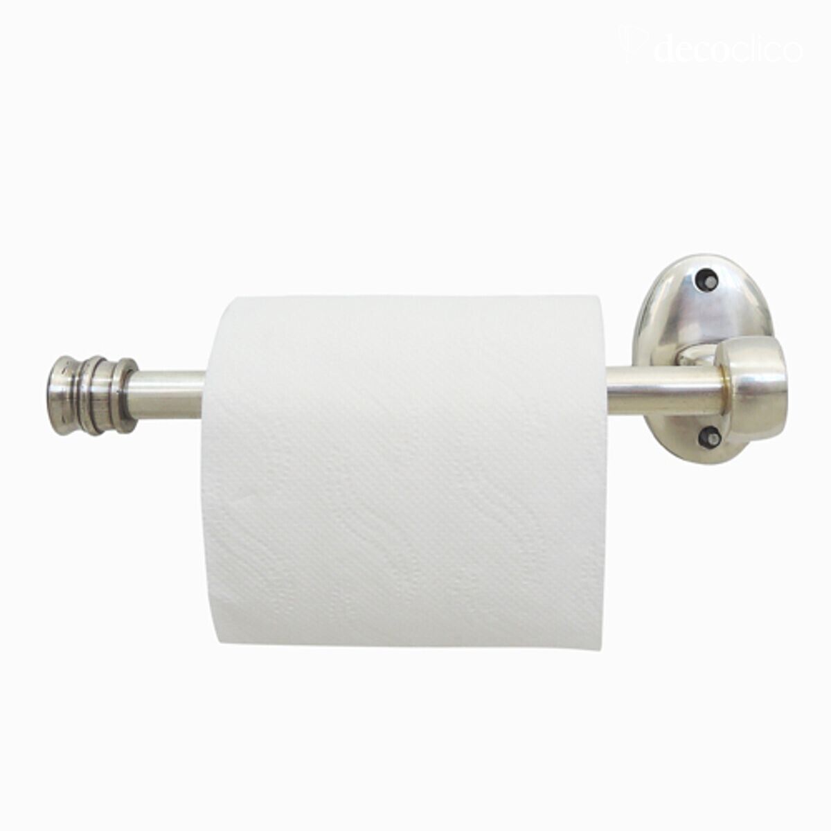 Wall-mounted toilet paper holder in nickel and silver Chaumont