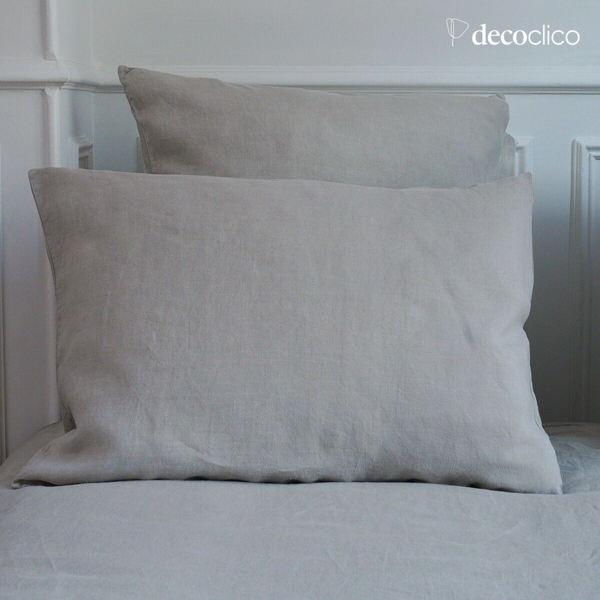 Washed hemp pillowcase Mastic - 50x70cm Douro